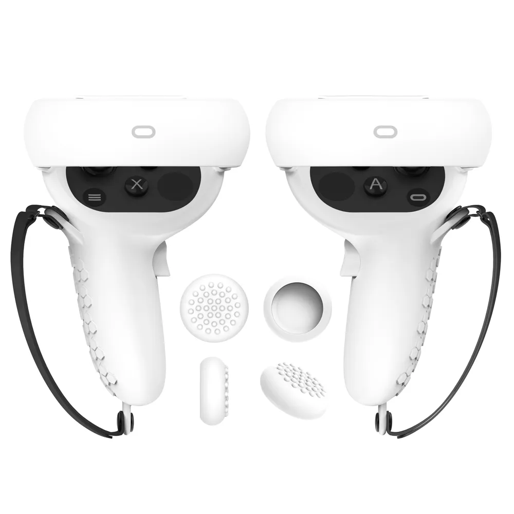 HUNDAI New VR Accessories Protective Cover For Oculus Quest 2 VR Touch Controller Silicone Cover Skin Handle Grip With Knuckle - Image 2