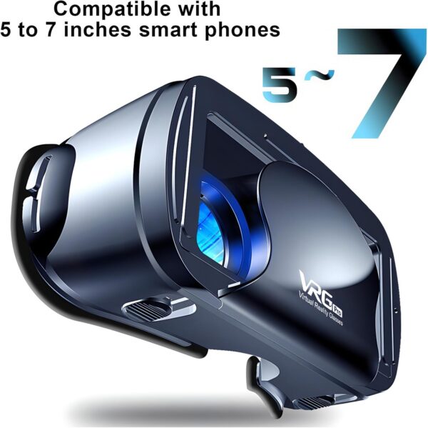 3D VR Headset, 3D VR Glasses Virtual Reality Headset for iPhone or Android Compatible 5.0” to 7.0”, Virtual Reality 3D Glasses Headset Helmets with Controller, for Mobile Games & Movies - Image 7