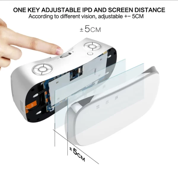 VR All In One Glasses Virtual Reality Glasses V3H 2K Display S900 Quad Core 1.7GHz 5.5 inch IPS 3GB 16GB Wifi 3D IMAX VR Glasses - Image 4