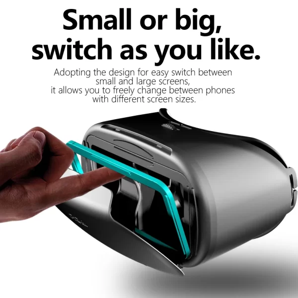 3D Virtual Reality VR Glasses For iPhone Android Smartphone Cell Mobile Phone Helmet Headset Wirth Real With Controller Lenses - Image 3