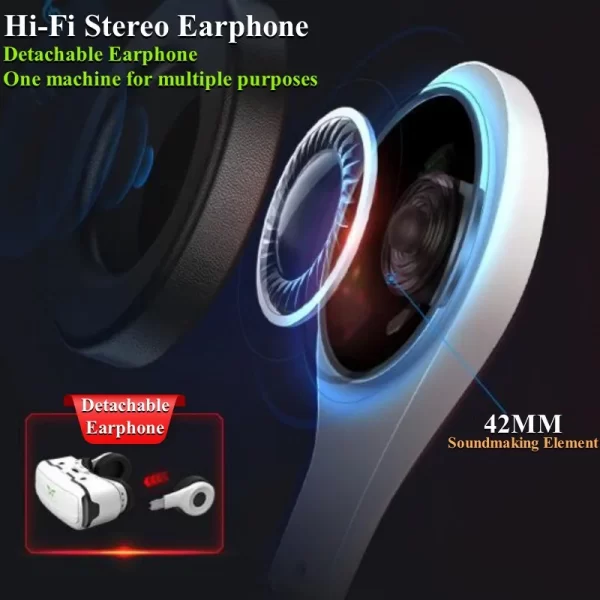 G02EF Virtual Reality VR Glasses IMAX HD 3D Glasses Google Cardboard Box Stereo VR Headset for IOS Android Phone,Support Gamepad - Image 6
