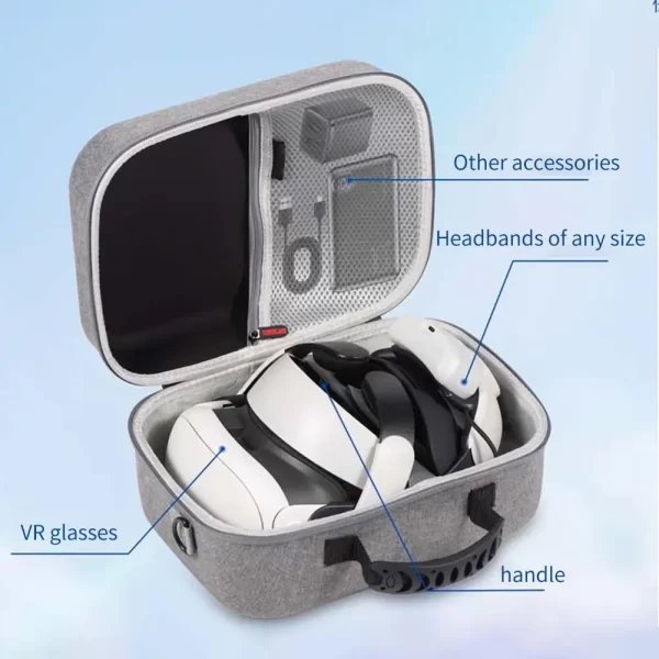Carrying Case For BOBOVR M3 Pro BOBOVR S3 Pro Meta Quest 3 Kiwi Elite Head Strap VR and Controller Grips Travel Storage Case - Image 5