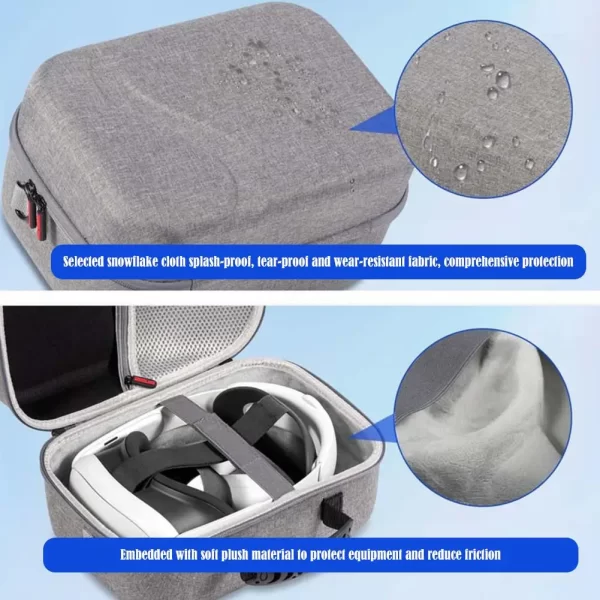 Carrying Case For BOBOVR M3 Pro BOBOVR S3 Pro Meta Quest 3 Kiwi Elite Head Strap VR and Controller Grips Travel Storage Case - Image 4