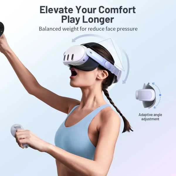 Replaceable Elite Strap for Meta Quest 3S VR Headset Improve Comfort Adjustable Head Strap for Meta Quest 3 Accessories Helmet - Image 5