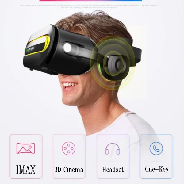 Original J60 4K Wireless Virtual Reality VR Glasses Stereo 3D Videos Google Cardboard Box Headset Helmet for Smartphone Max 6.7" - Image 2