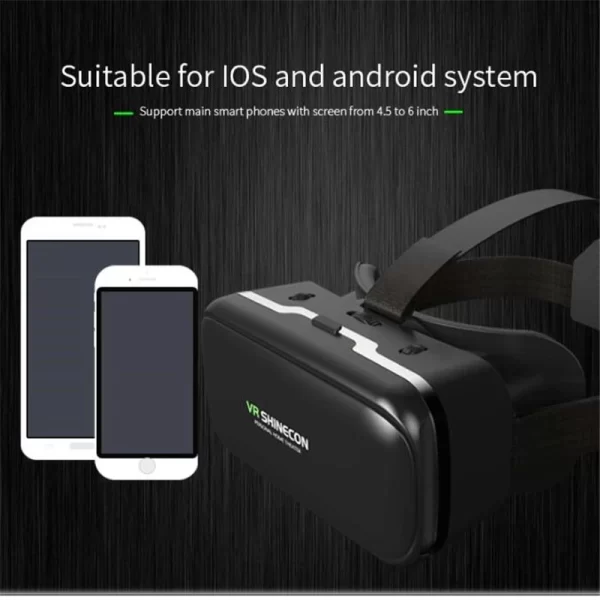 Shinecon VR Glasses 3D Virtual Reality Headset Devices Viar Helmet Goggle Lenses Smart For Phone Cell Smartphone Game Mobile Set - Image 2